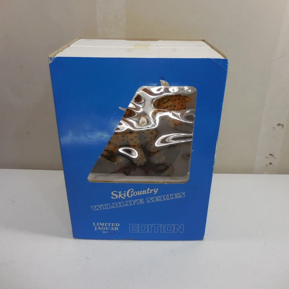 Ski Country Wildlife Series Jaguar Bourbon Whiskey Decanter 1982 Limited Edition